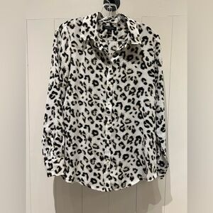 Banana Republic Dillon Leopard Print Button Down Shirt - Size S